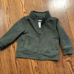 OshKosh Olive Green Fleece Lined Zip up Jacket